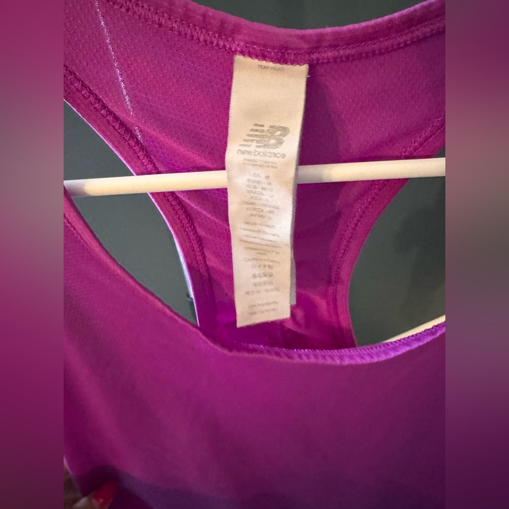 New Balance Fuchsia Racerback Tank - Picture 2 of 5